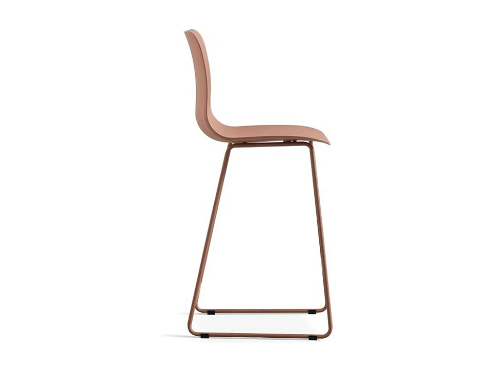 Chaise de comptoir MARIO – PP terracotta – Design moderne H100,5 cm