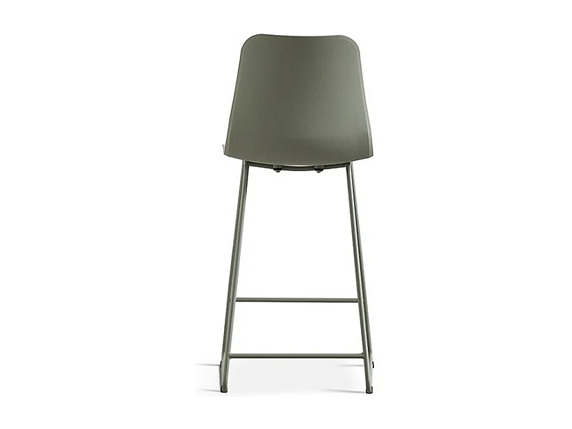 Tellerstoel MARIO - PP grijs-groen - Metalen poten - Hoogte 100,5 cm - Moderne stijl