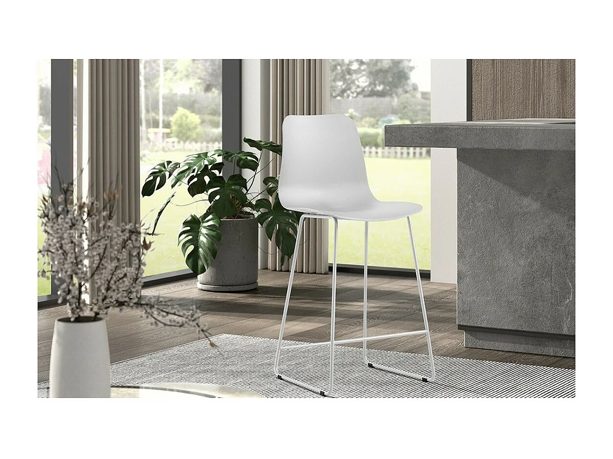 Counterstuhl 'Mario' PP Weiß, Maße: H100,5 x B51 x T44cm