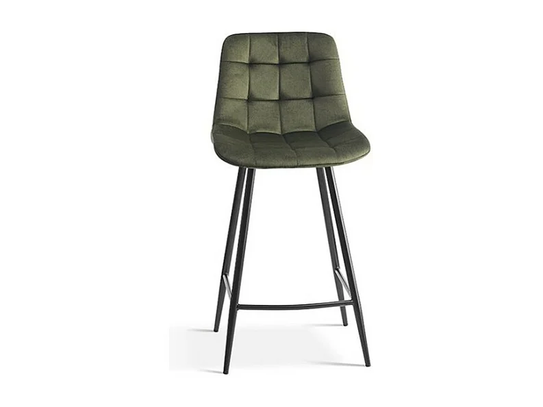 Cadeira de balcão 'Jute' Veludo Verde, dimensões: A95 x L46 x P36 cm