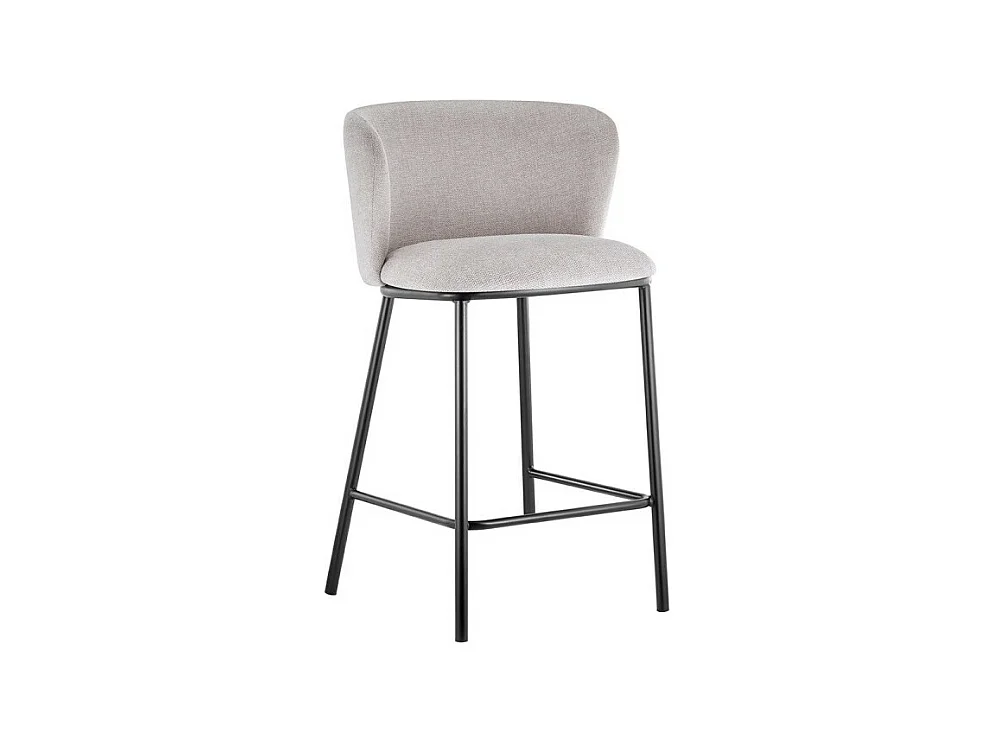 Chaise de comptoir ARTHUS – Tissu beige – Design moderne H88,5 cm