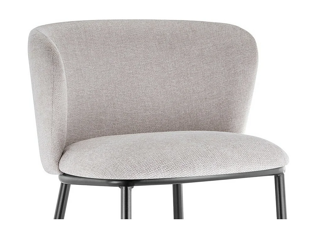 'Arthus' toonbankstoel Beige stof, afmetingen: H88,5 x B53 x D50,5 cm