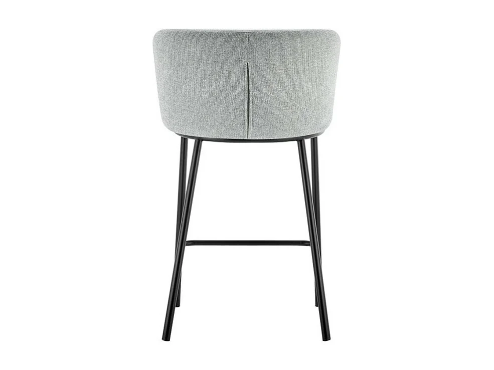 Sgabello da bancone 'Arthus' in tessuto grigio chiaro, dimensioni: H88.5 x L53 x P50.5 cm