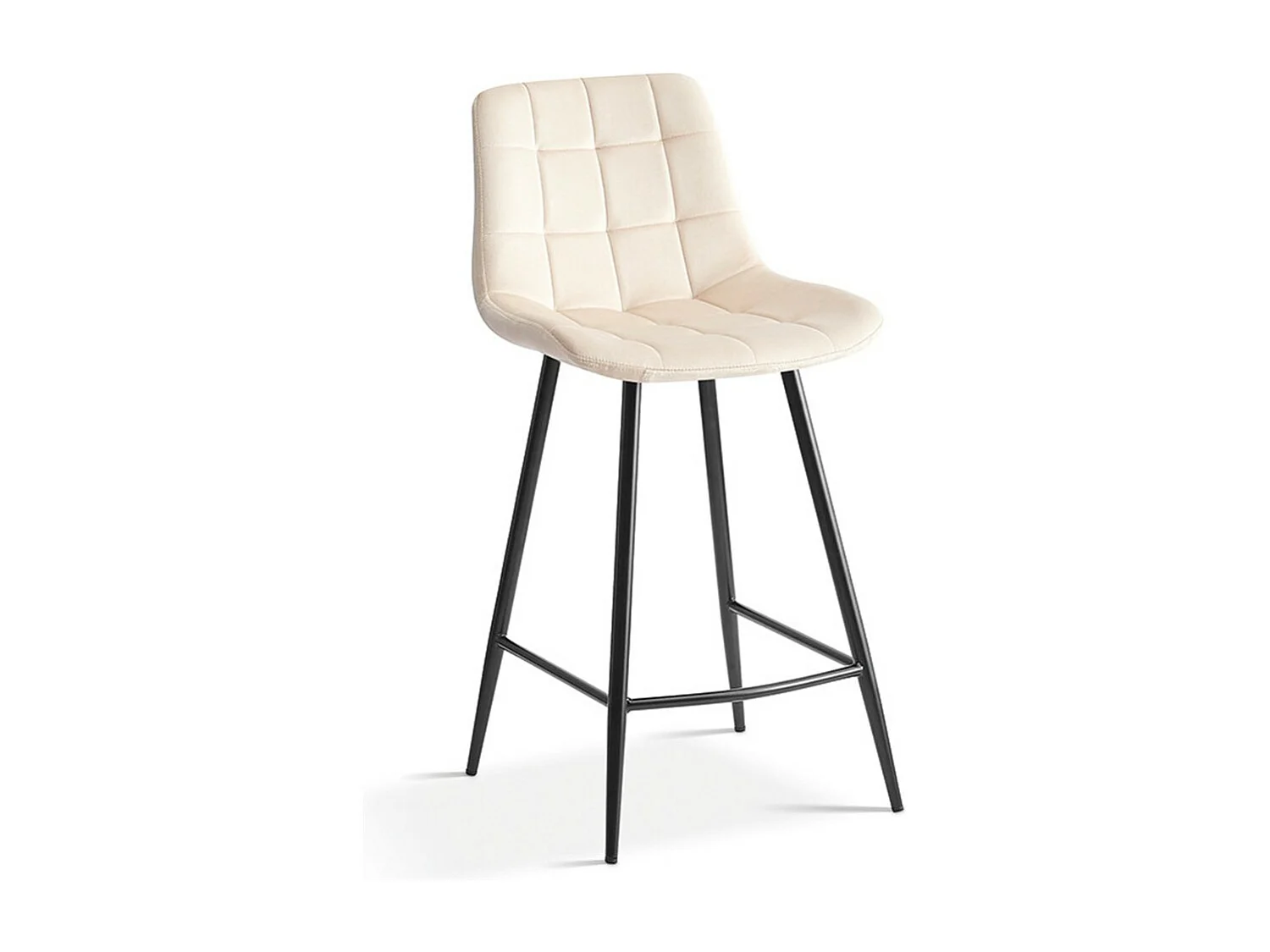 Cadeira de balcão 'Jute' Veludo Bege, dimensões: A95 x L46 x P36 cm