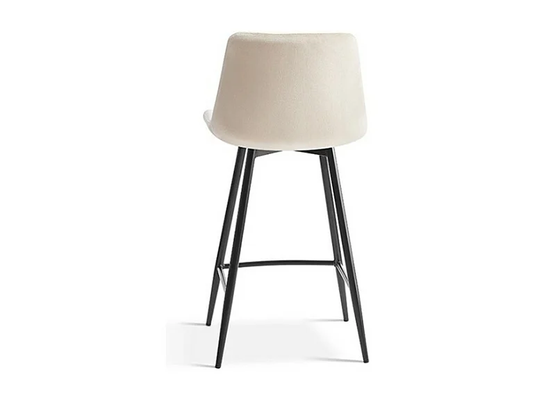 Cadeira de balcão 'Jute' Veludo Bege, dimensões: A95 x L46 x P36 cm