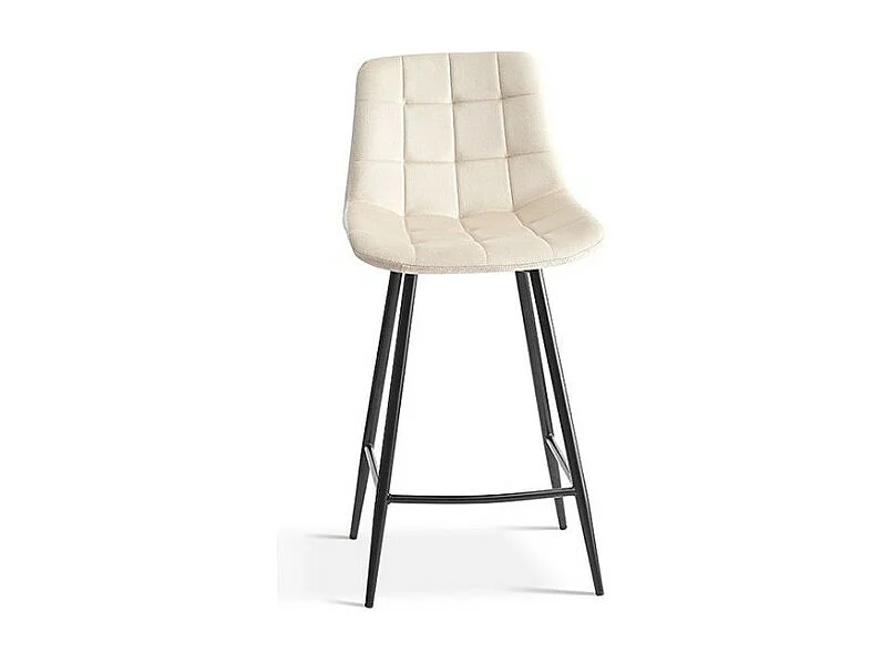 Cadeira de balcão 'Jute' Veludo Bege, dimensões: A95 x L46 x P36 cm