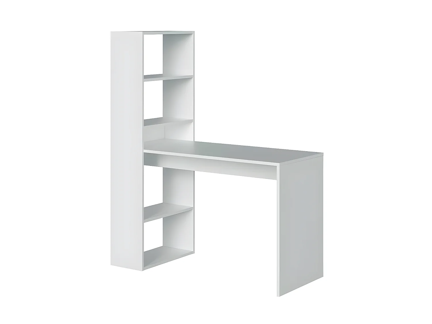 Bureau d'angles + 5 niches Blanc - POLUX - L 120 x l 53 x H 144 cm