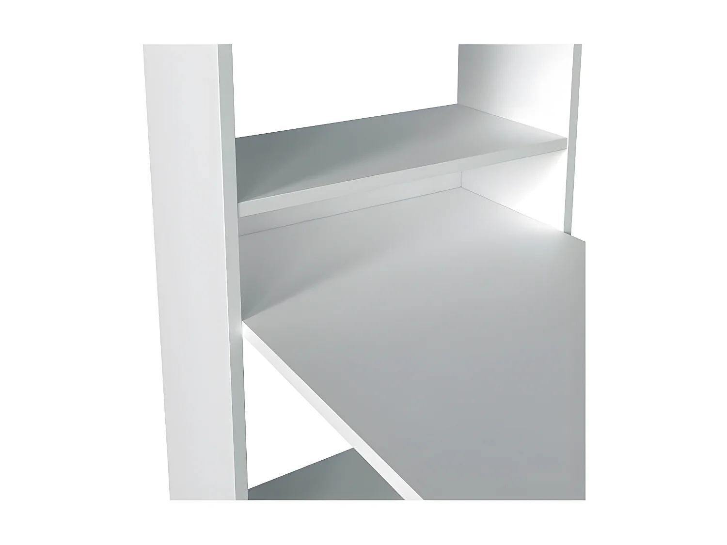 Bureau d'angles + 5 niches Blanc - POLUX - L 120 x l 53 x H 144 cm