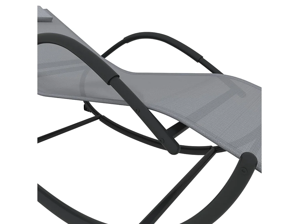 Transat chaise longue bain grise 158 x 60 x 77 cm 02_0012972