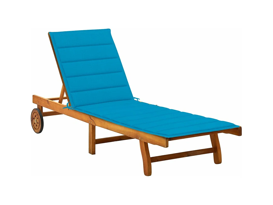 Transat chaise longue bain bois marron 200 x 59 x 30 cm 02_0012379