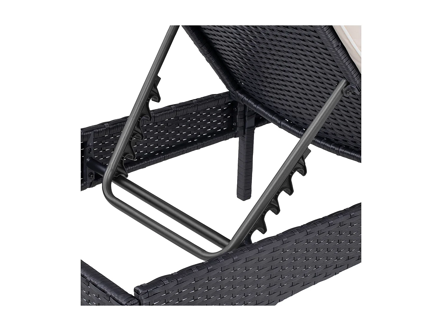 Chaise longue de jardin beige 193 x 60 x 90 cm 14_0007451