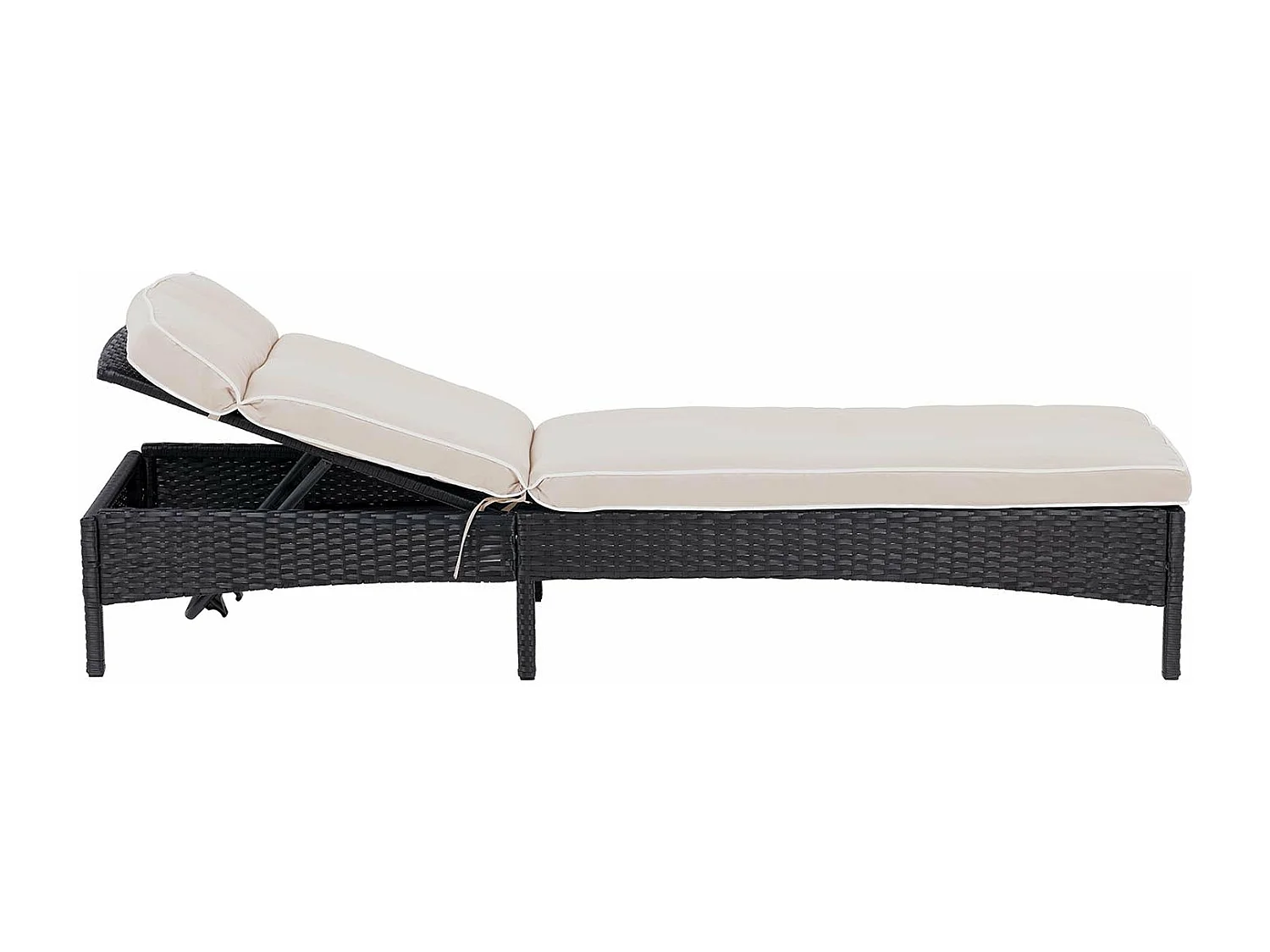 Chaise longue de jardin beige 193 x 60 x 90 cm 14_0007451