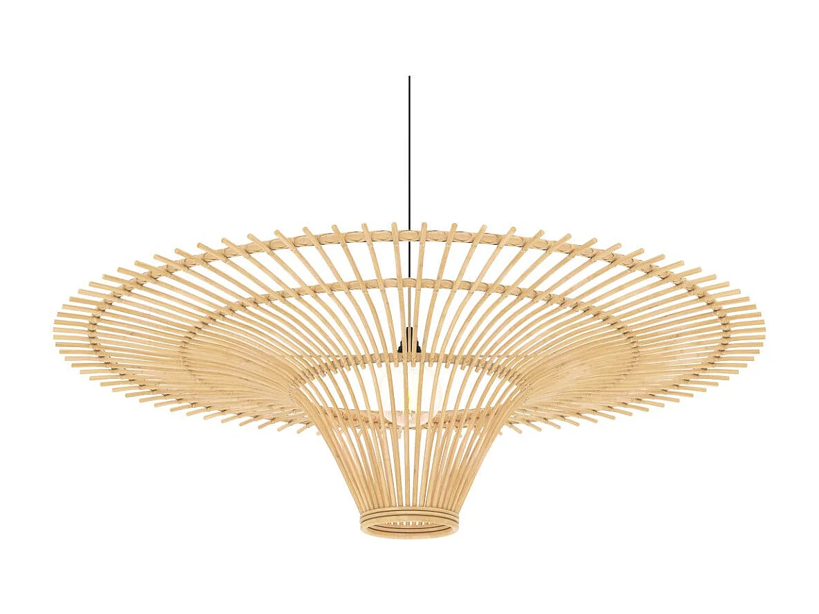 Abat-jour D120,5 cm en rotin naturel - Olga