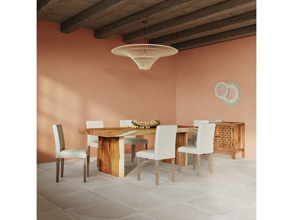 Abat-jour D120,5 cm en rotin naturel - Olga