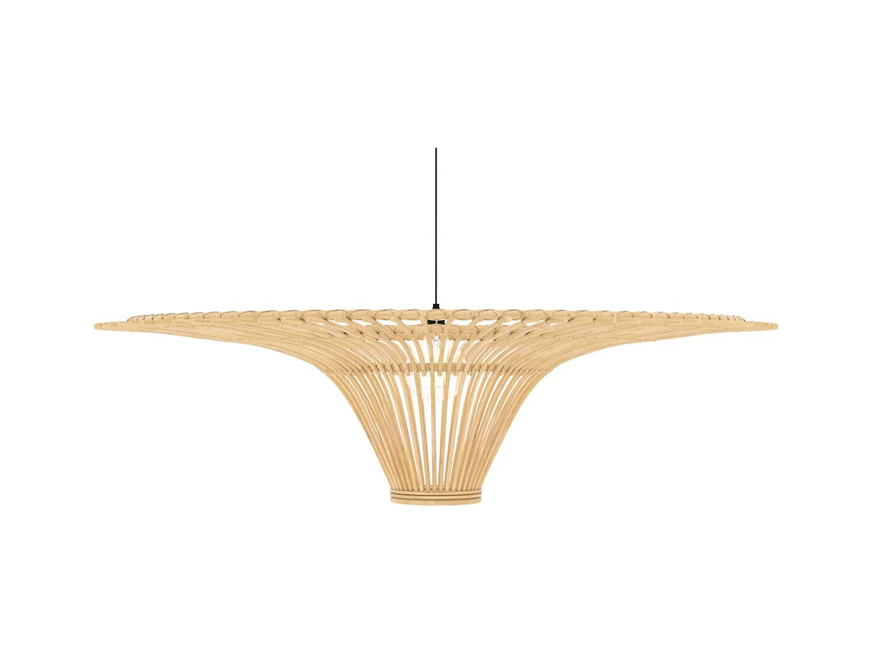Abat-jour D120,5 cm en rotin naturel - Olga
