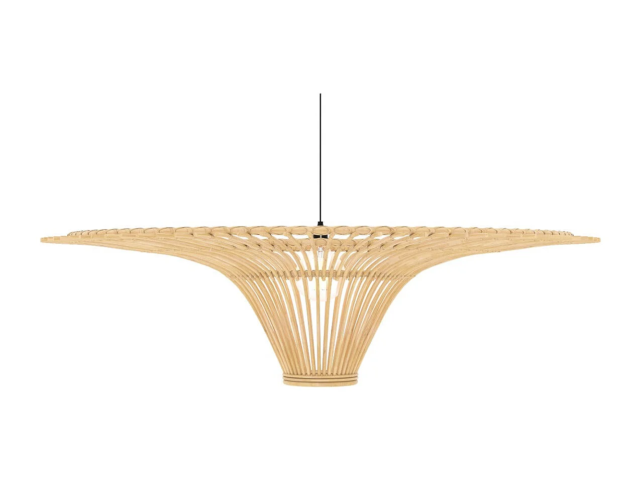 Abat-jour D120,5 cm en rotin naturel - Olga