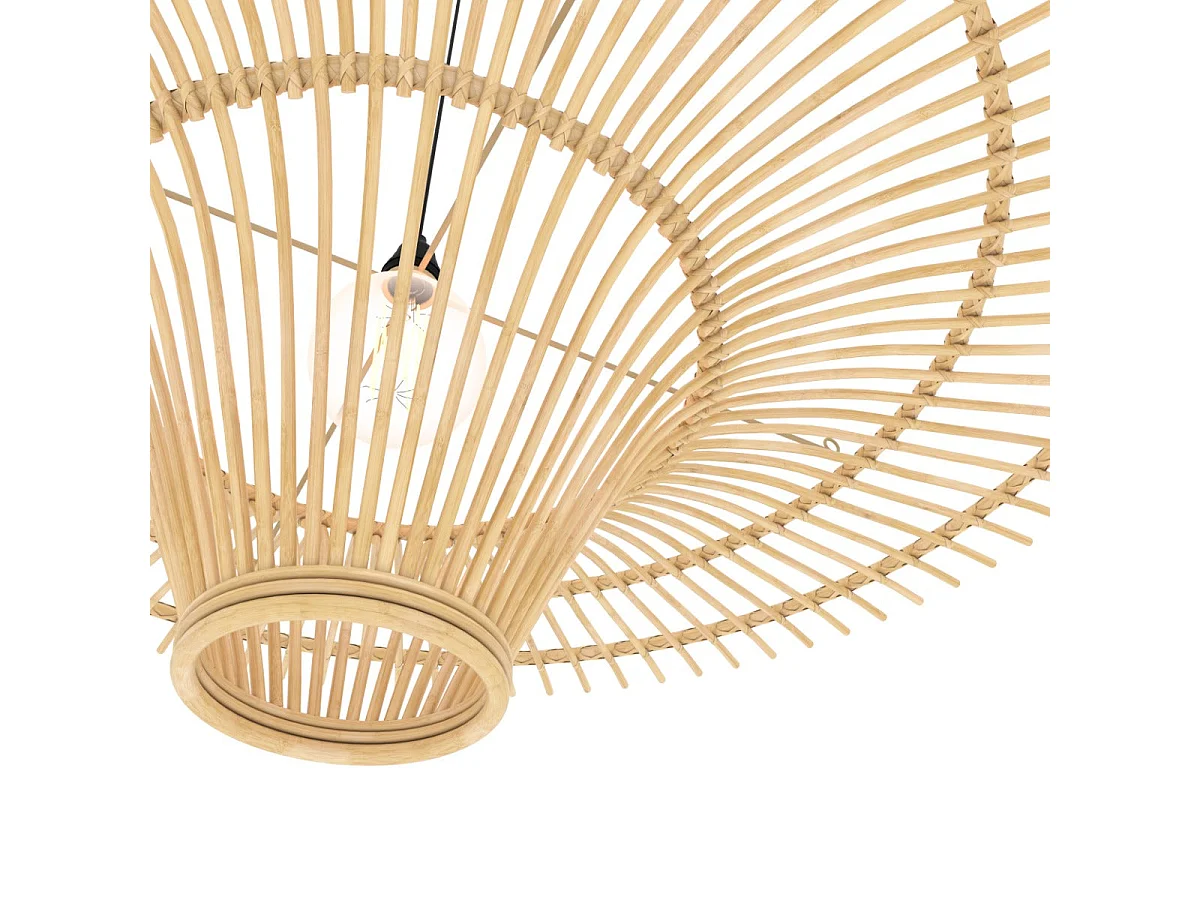 Abat-jour D120,5 cm en rotin naturel - Olga