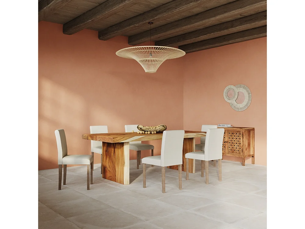 Abat-jour D120,5 cm en rotin naturel - Olga