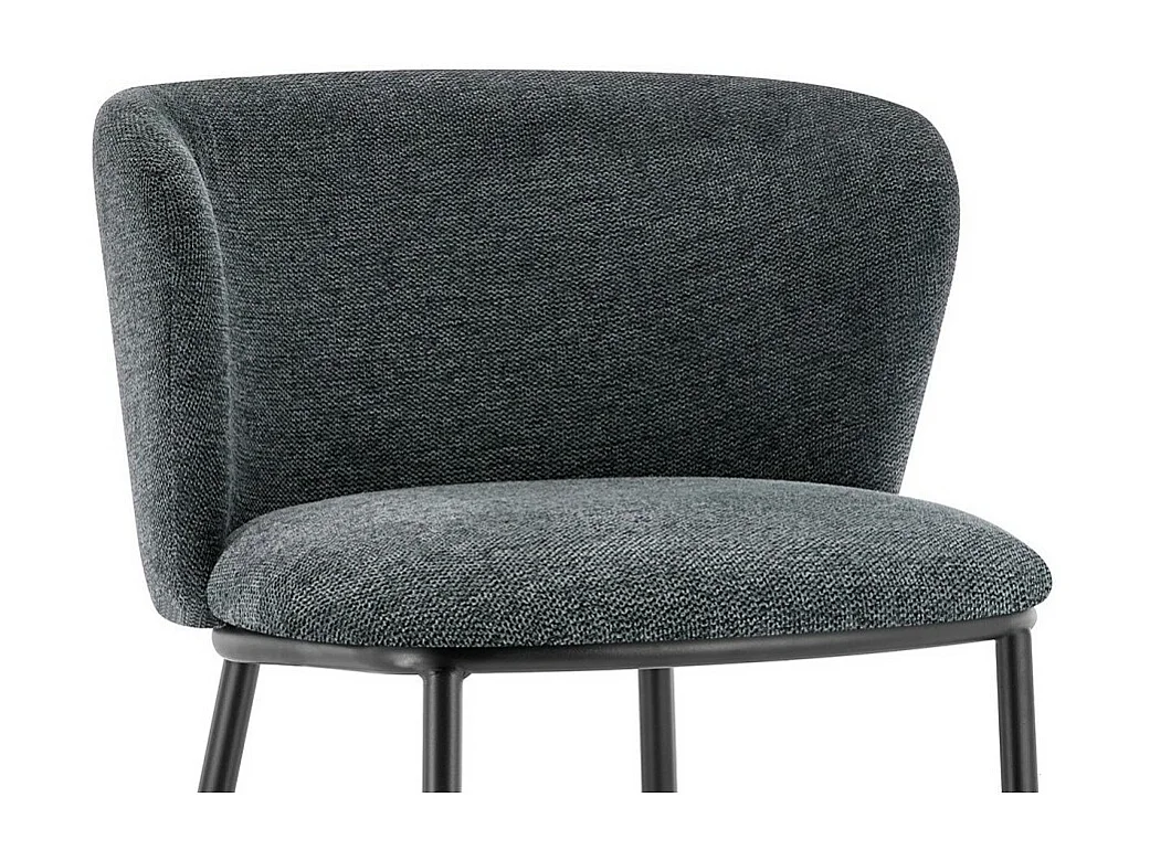 Barkruk 'Arthus' Donkergrijze Stof, afmetingen: H88.5 x B53 x D50.5 cm