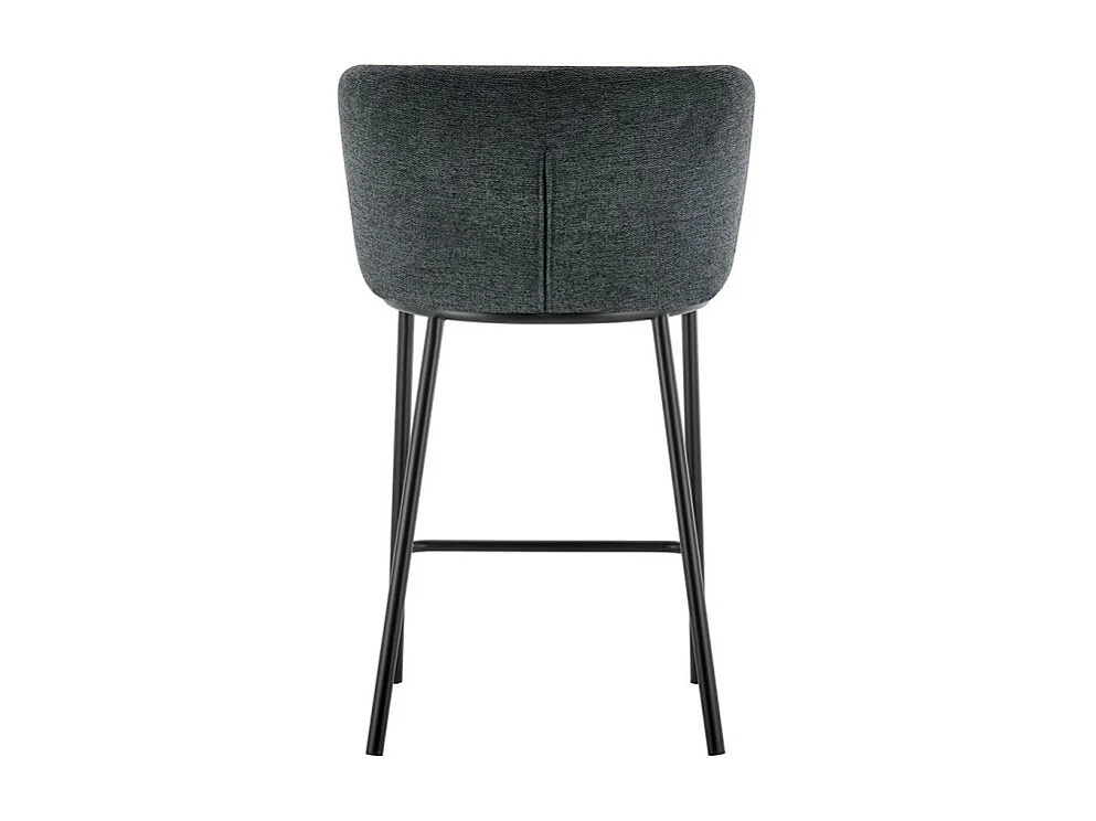 Barkruk 'Arthus' Donkergrijze Stof, afmetingen: H88.5 x B53 x D50.5 cm