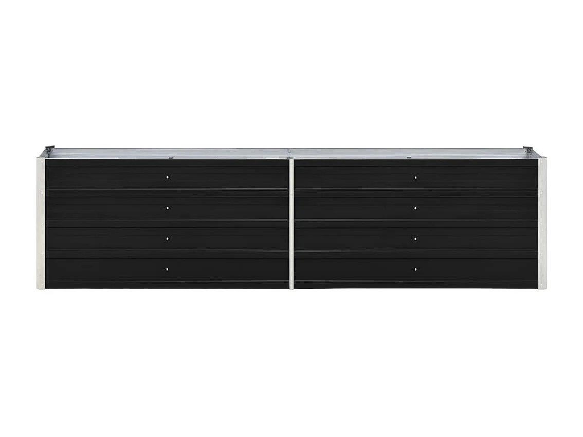 Macetero elevado plantas flores jardín acero galvanizado 240 x 40 x 45 cm antracita 02_0001095