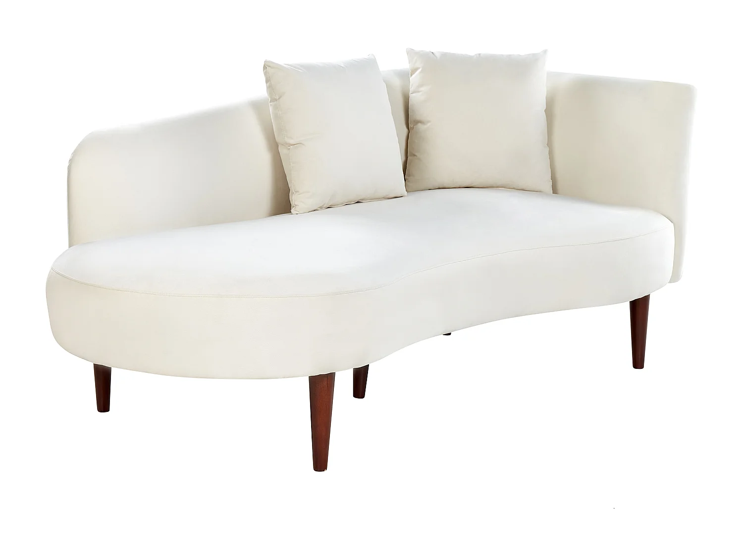 Chaise longue versione destra CHAUMONT Velluto Crema
