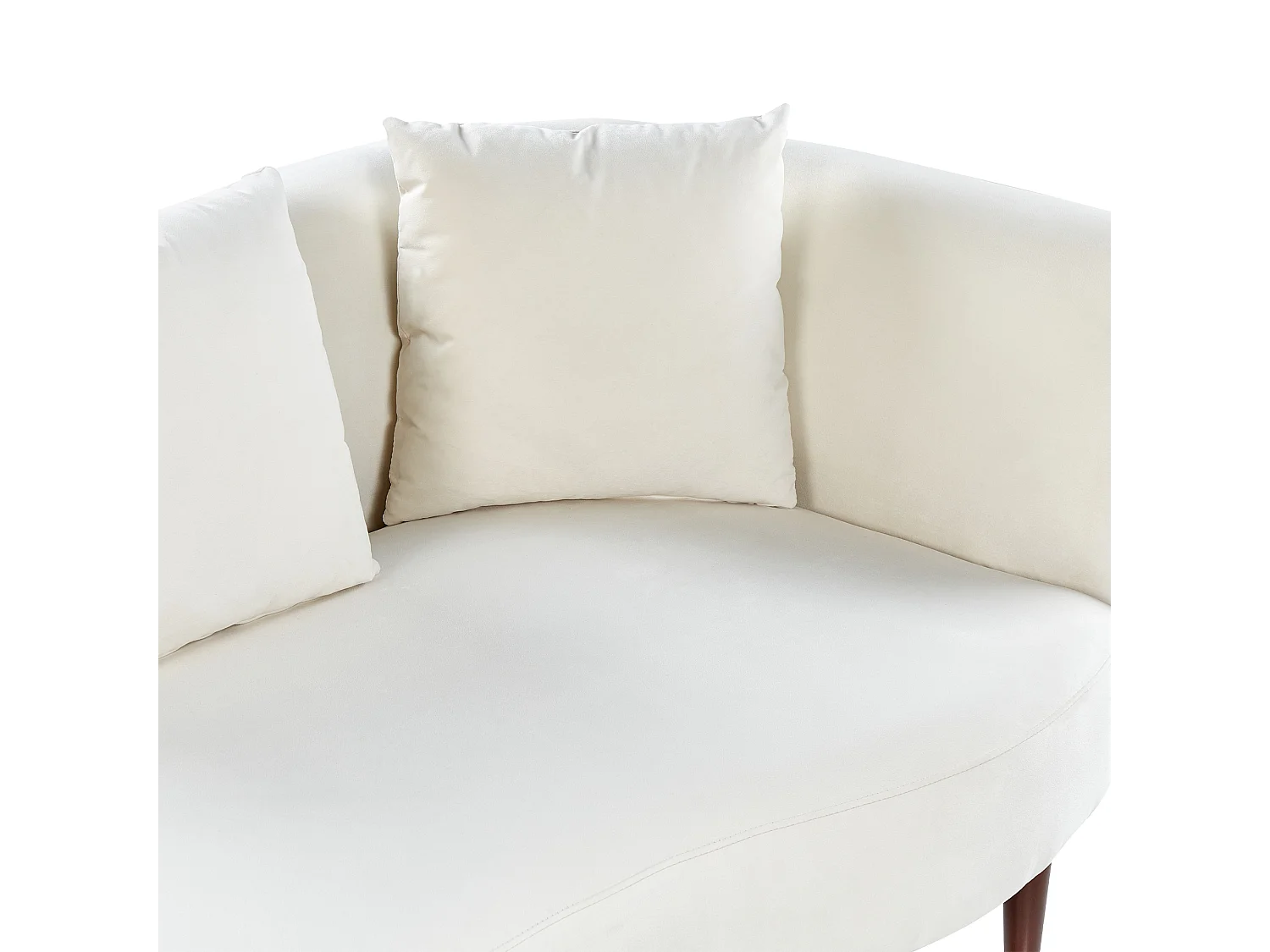 Rechtszijdige chaise longue CHAUMONT Fluweel Crème