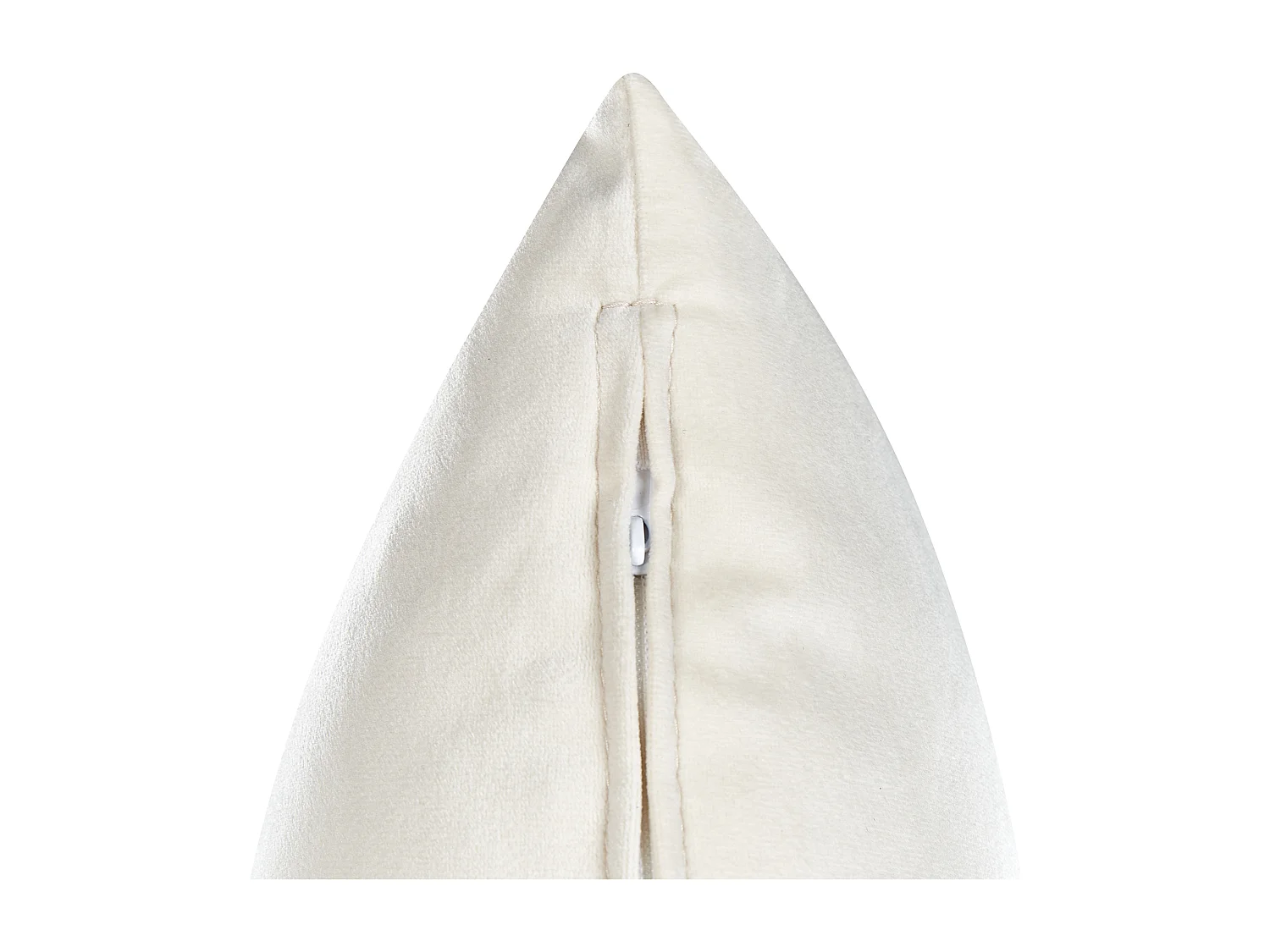 Rechtszijdige chaise longue CHAUMONT Fluweel Crème