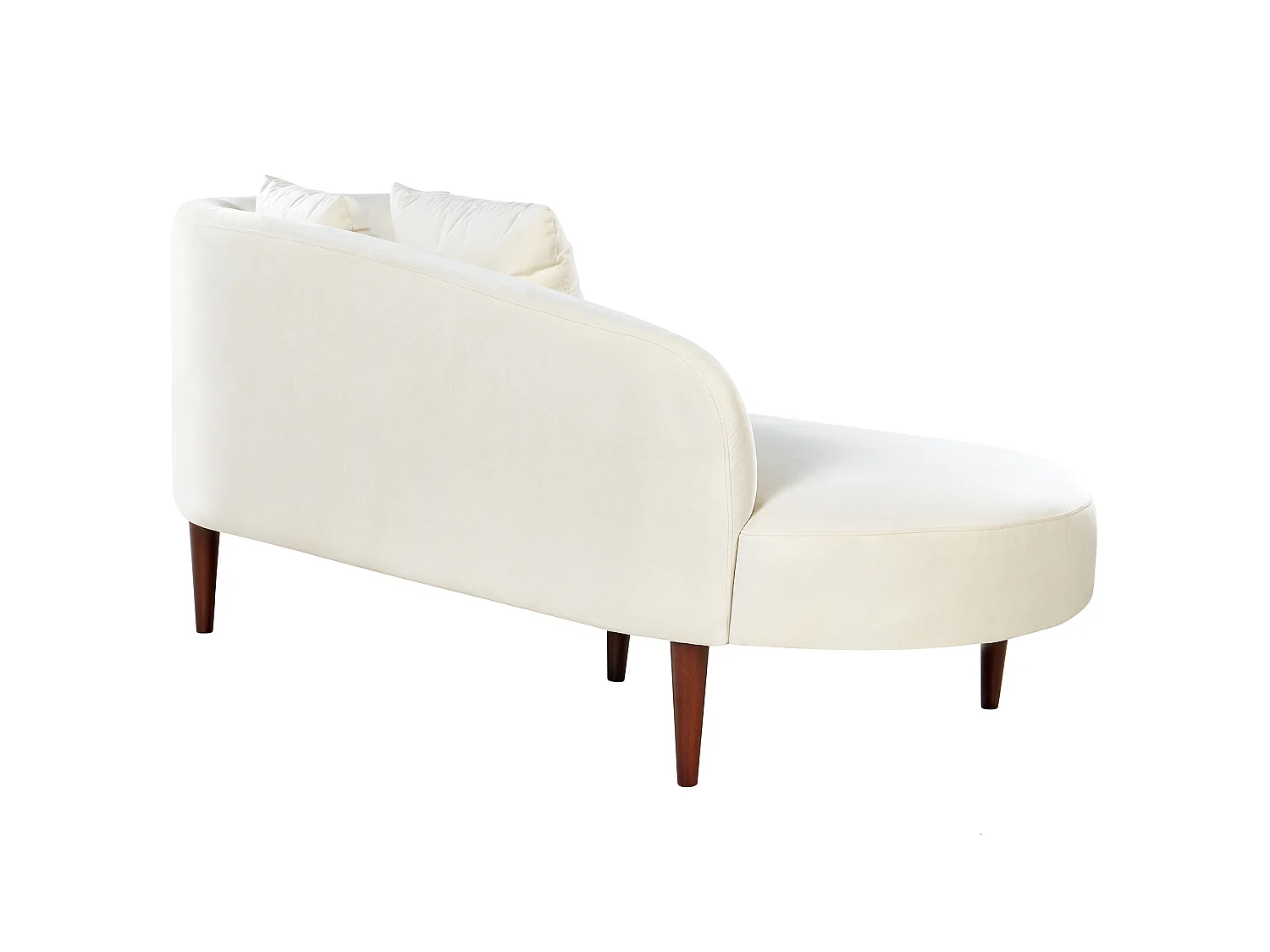 Rechtsseitige Chaiselounge CHAUMONT Samtstoff Creme