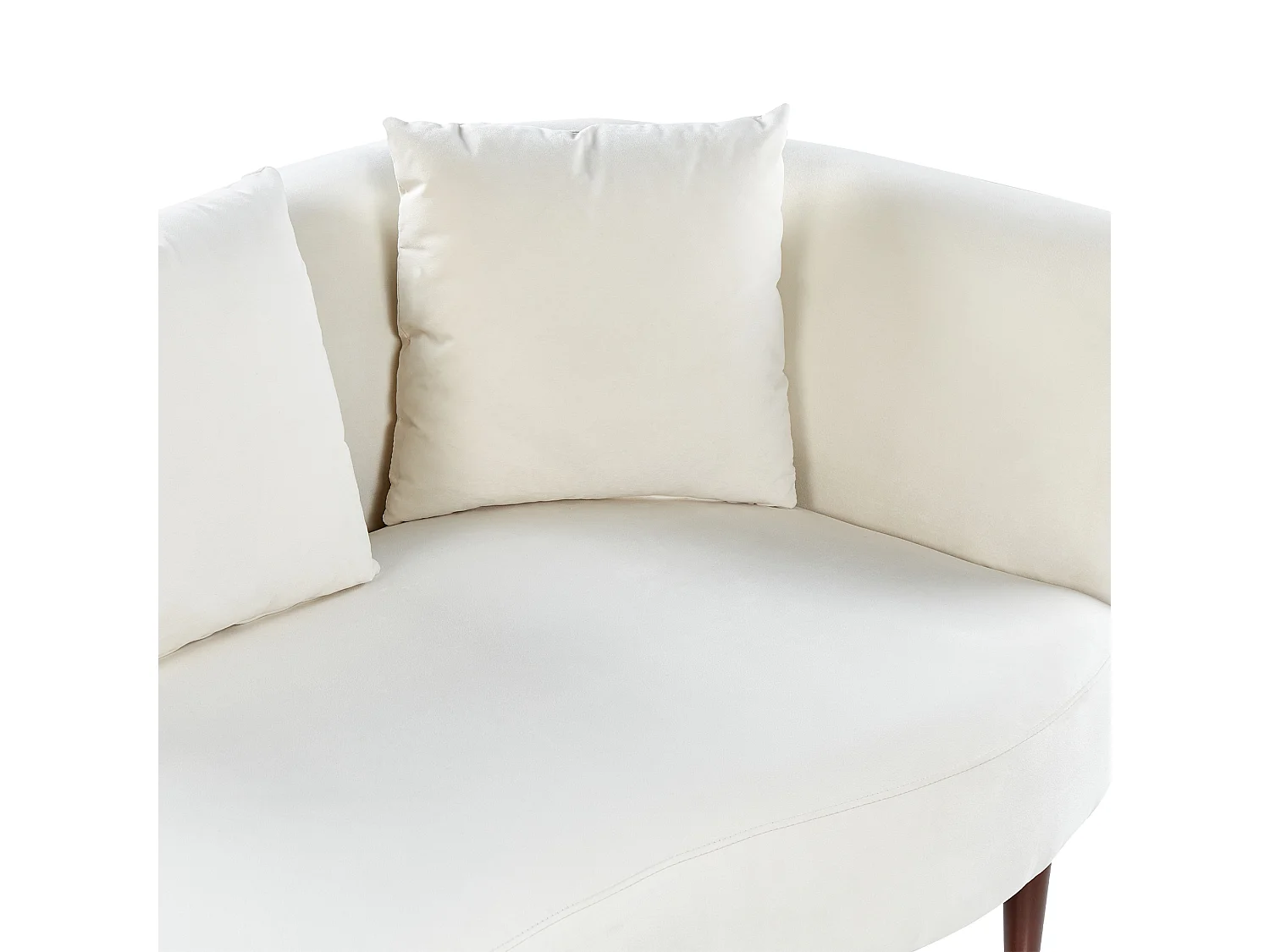 Rechtsseitige Chaiselounge CHAUMONT Samtstoff Creme