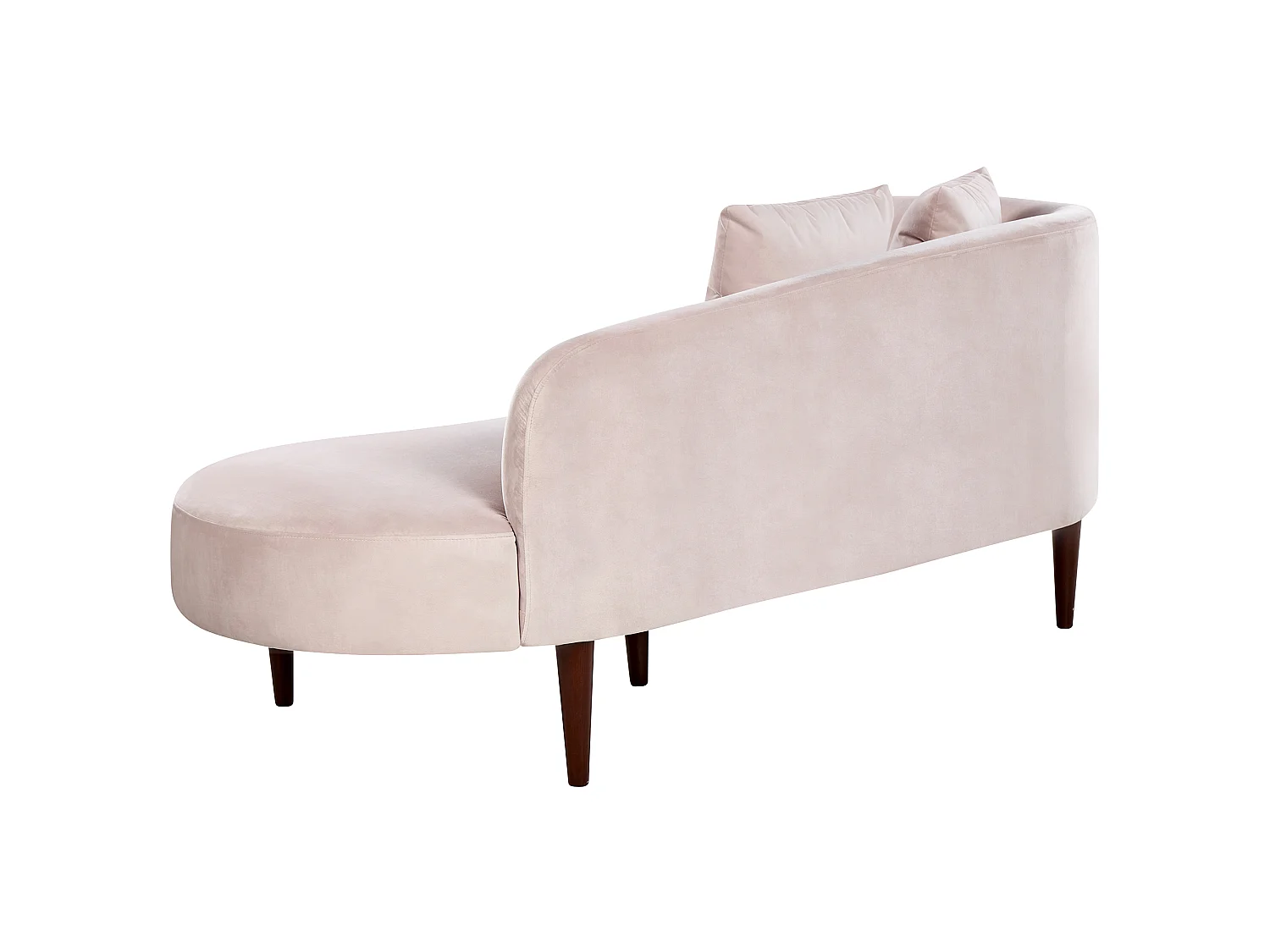 Linkszijdige chaise longue CHAUMONT Fluweel Pastelroze