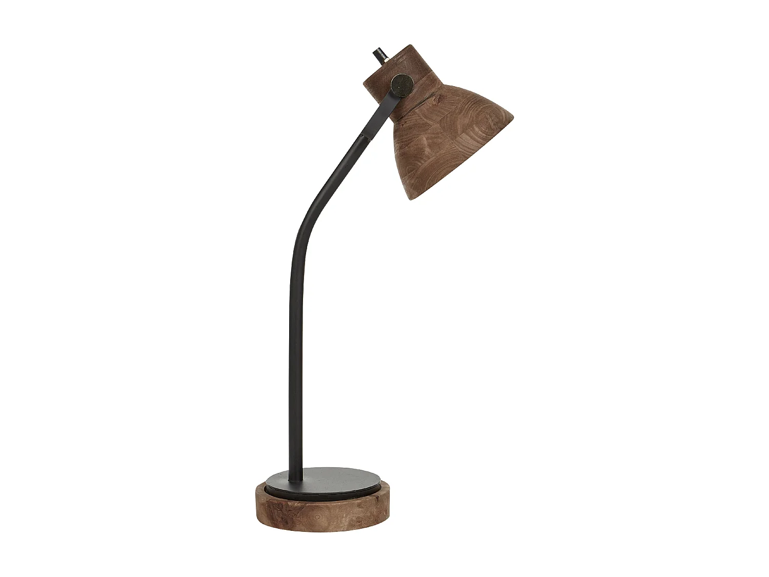 Lampe de bureau KOLAR Bois de manguier Marron foncé