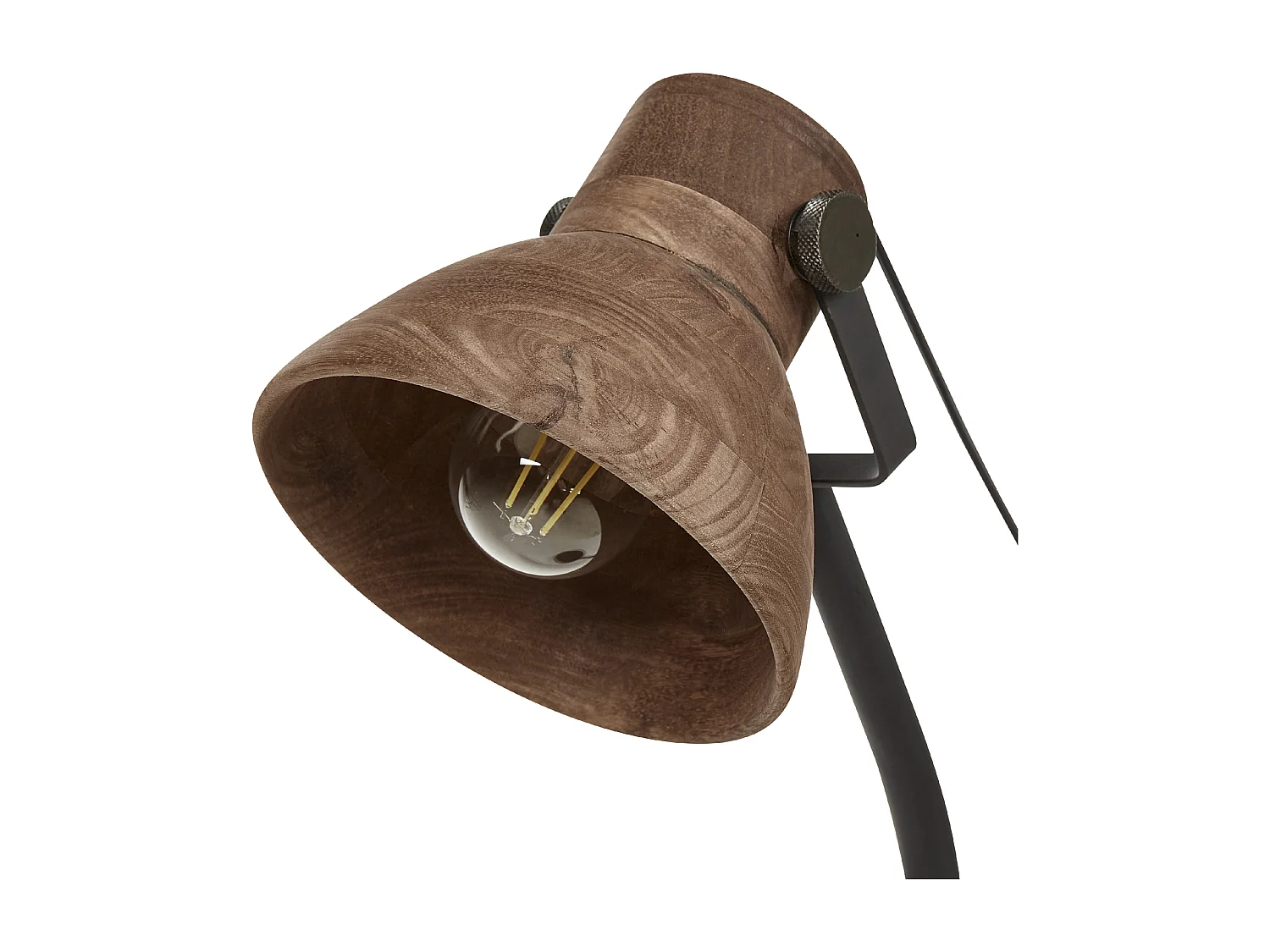 Lampe de bureau KOLAR Bois de manguier Marron foncé