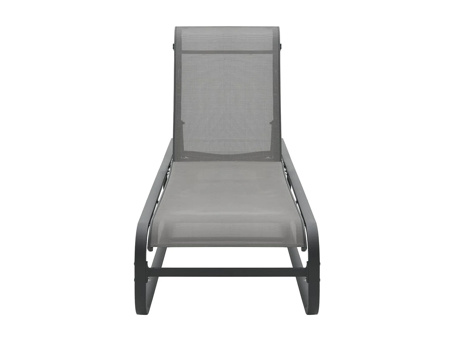 Transat chaise longue bain aluminium grise 200 x 65 x 36 cm 02_0012252
