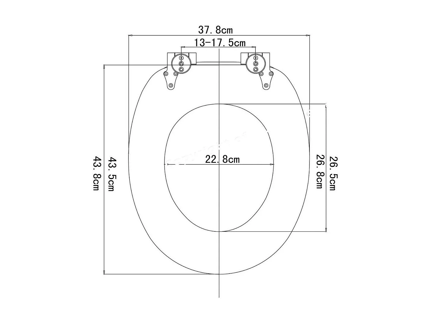 Asiento de Inodoro Tapa de Inodoro de Madera Resistente para Asiento de Inodoro de Cierre Suave para baño 19_0000703