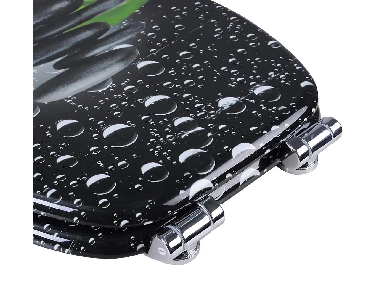 Asiento de Inodoro Tapa de Inodoro de Madera Resistente para Asiento de Inodoro de Cierre Suave para baño 19_0000703