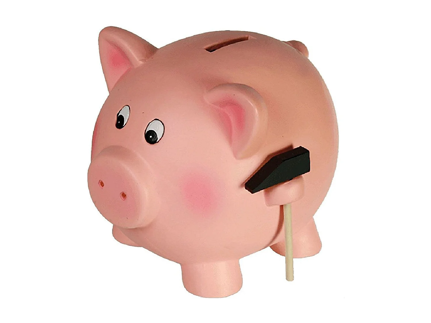 Tirelire en terre cuite cochon avec le petit marteau