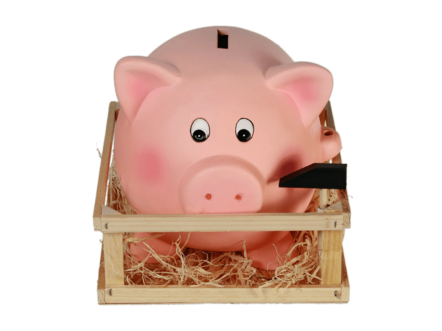 Tirelire en terre cuite cochon avec le petit marteau