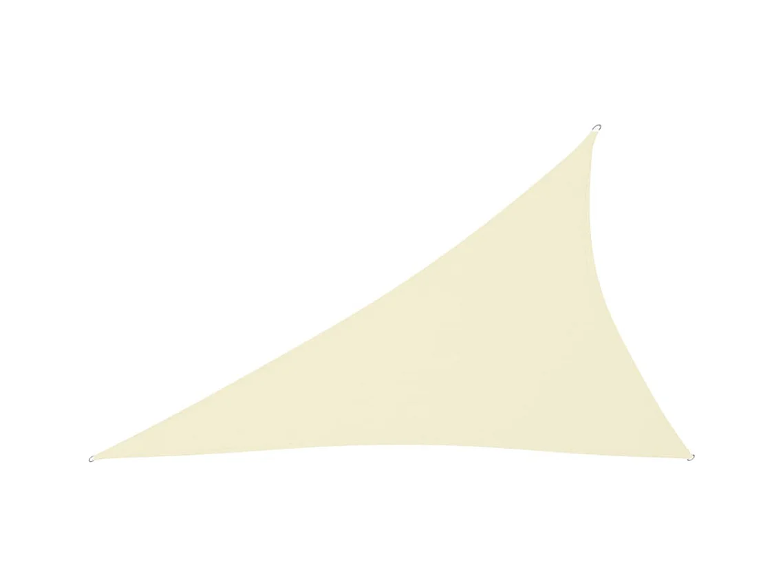 Telo parasole vela parasole triangolare tessuto Oxford 4 x 5 x 6,4 mt crema 02_0009899