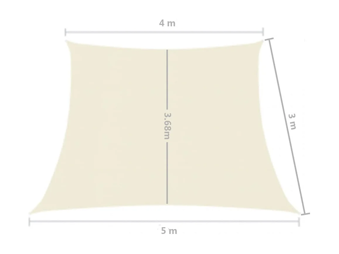Vela de sombra para sombrilla 160 g/m² crema 4/5 x 3 m HDPE 02_0009091