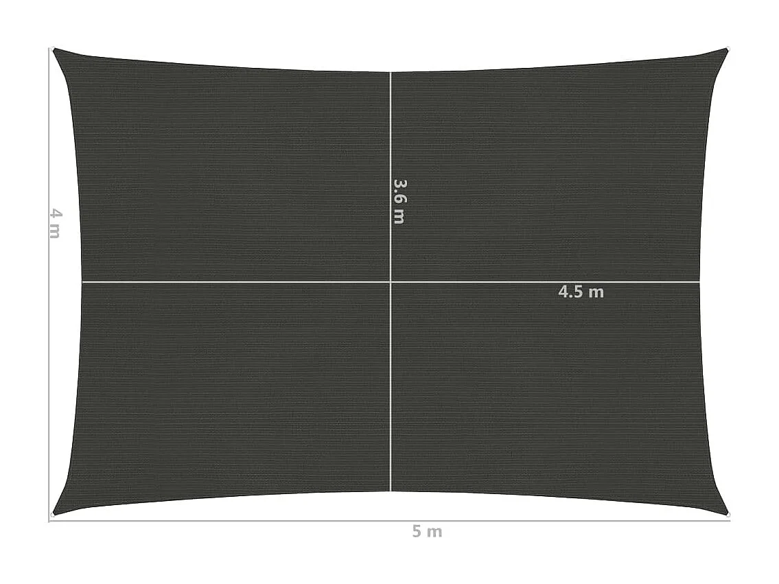 Voile toile d'ombrage parasol 400 x 500 x 500 cm 02_0008935