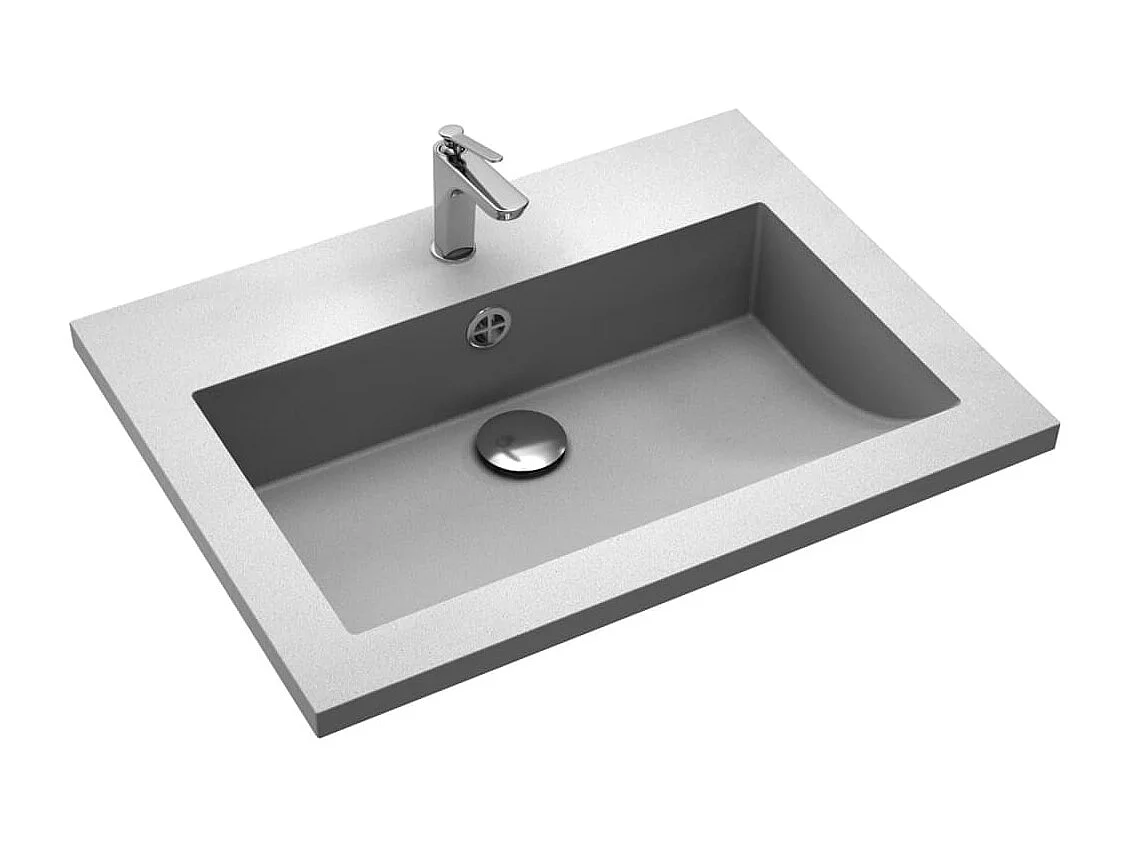 Lavabo lavabo inodoro 60 x 45 cm baño de granito gris 02_0002563
