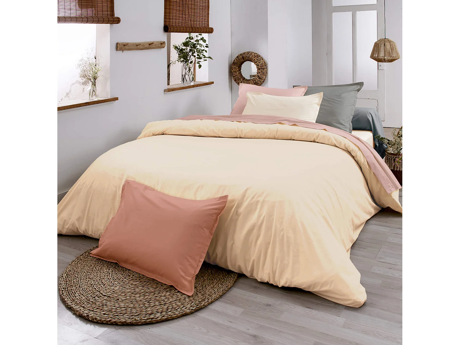 Housse de couette 100% coton biologique dune 260x240 cm - Tradilinge