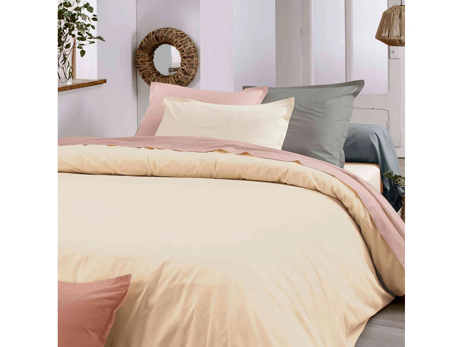 Housse de couette 100% coton biologique dune 260x240 cm - Tradilinge