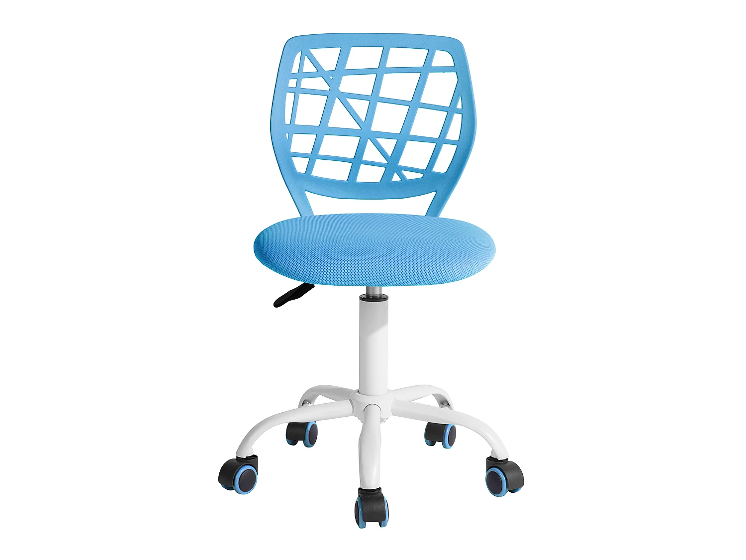 URBAN MEUBLE Chaise de Bureau Chaise de Bureau Hauteur Réglable Siège Pivotant en Tissu Chaise de Travail Ergonomique sans Accoudoir, Bleu