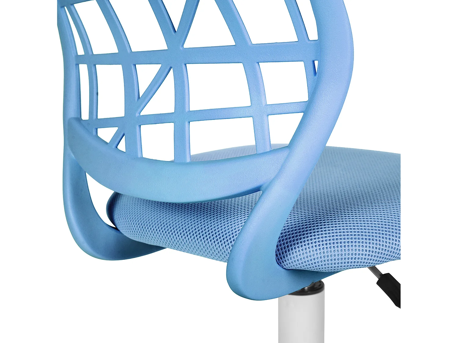 URBAN MEUBLE Chaise de Bureau Chaise de Bureau Hauteur Réglable Siège Pivotant en Tissu Chaise de Travail Ergonomique sans Accoudoir, Bleu
