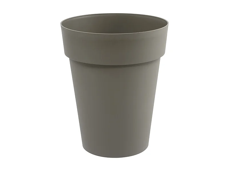 Pot de fleur rond Toscane Ø 44 x H.53 cm - Taupe - Eda