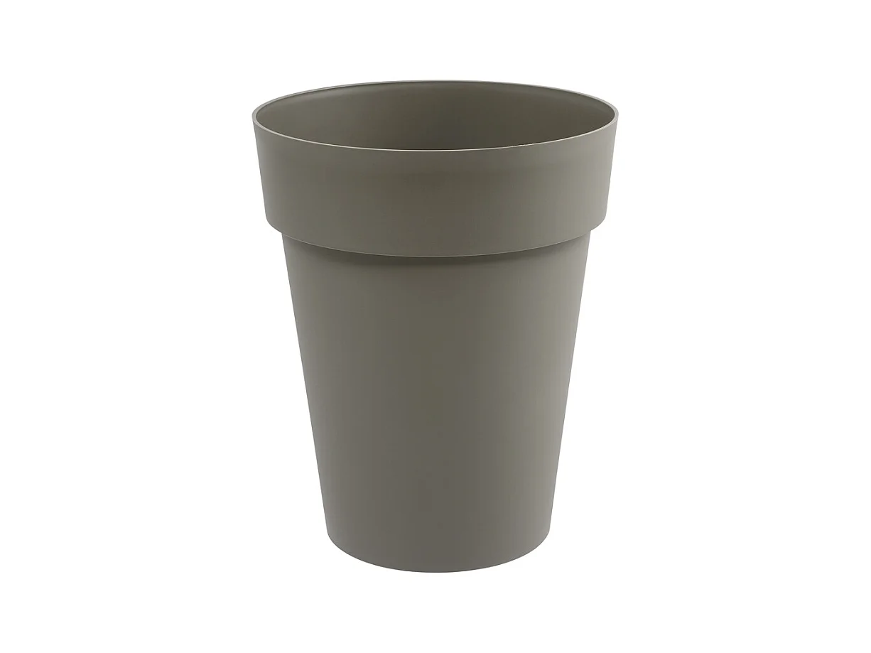 Pot de fleur rond Toscane Ø 44 x H.53 cm - Taupe - Eda