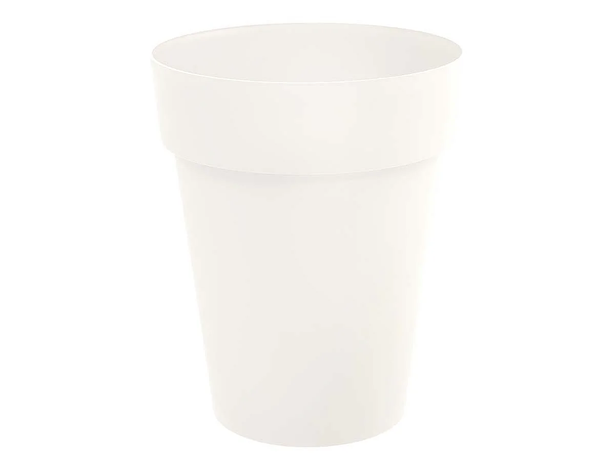 Pot de fleur rond Toscane Ø 44 x H.53 cm - Blanc - Eda