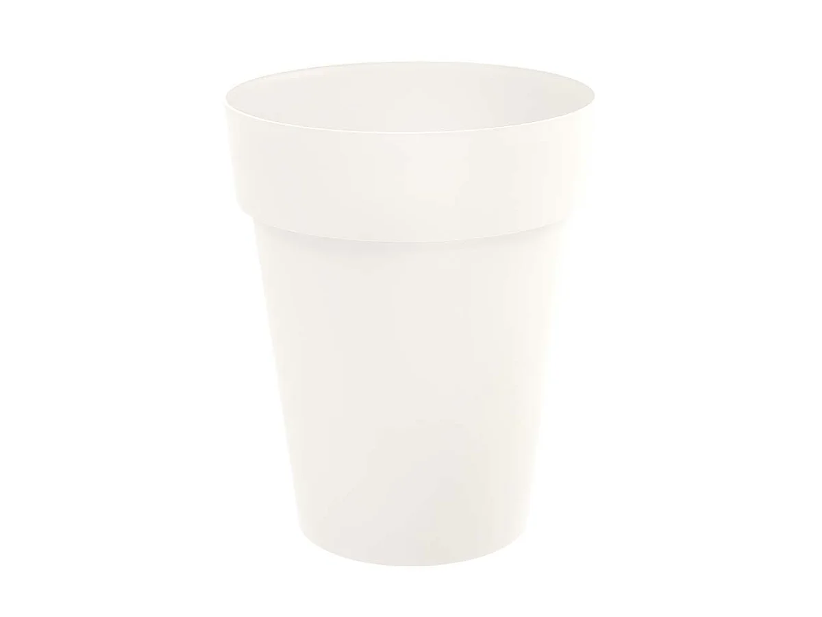 Pot de fleur rond Toscane Ø 44 x H.53 cm - Blanc - Eda